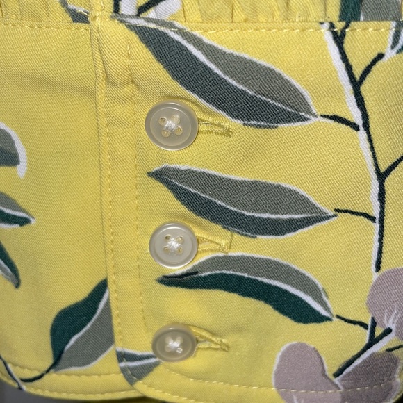 Loft Plus Yellow Floral Midi Shift Dress with Long Sleeves NWOT - Picture 6 of 9